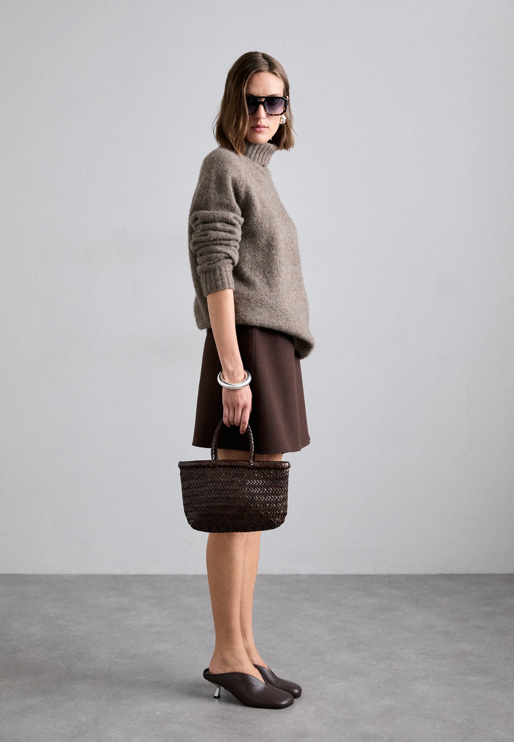 DRAGON DIFFUSION MINI FLAT GORA - Handbag - dark brown - Zalando
