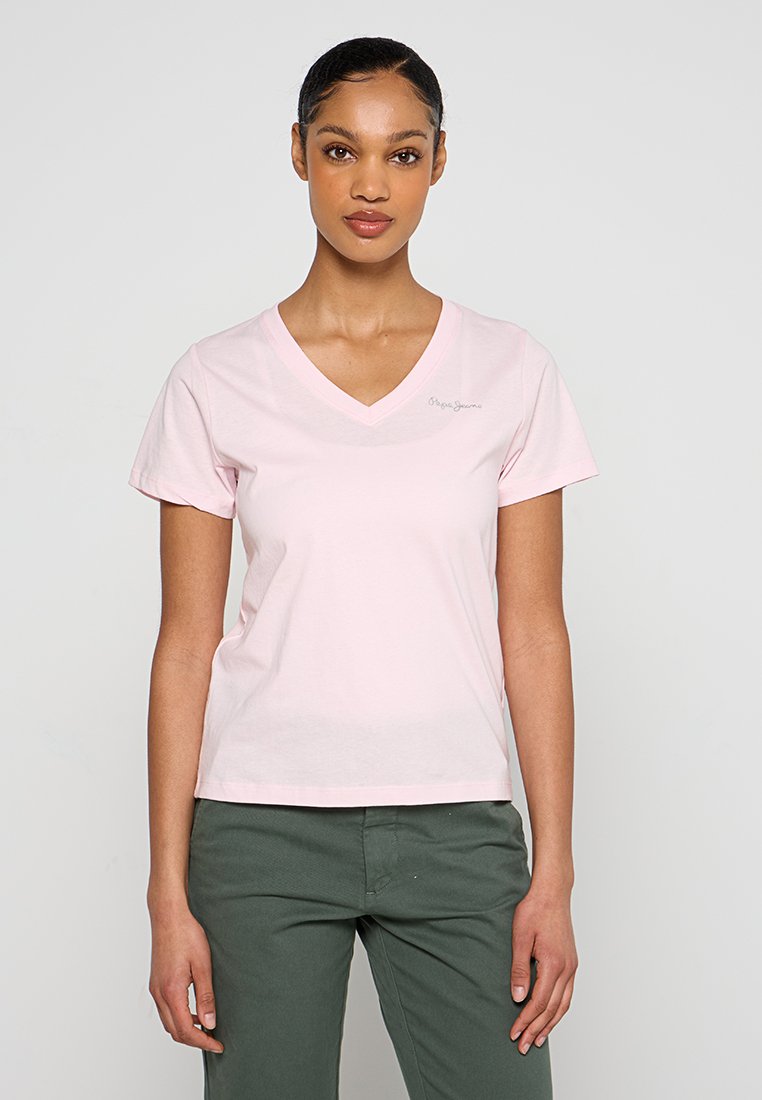 Pepe Jeans T-shirt basic roze