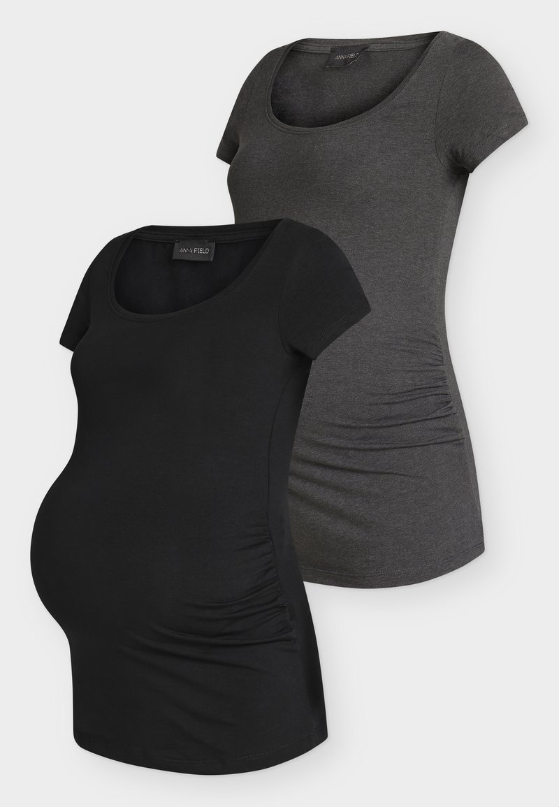 Anna Field MAMA T-shirt basic donkergrijs
