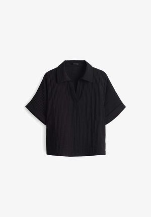 OPUS, LOOSE FIT CRINKLE - Blouse - black