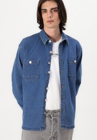 Denim Project LOOSE OVERSIZED - Košile - mid blue washed