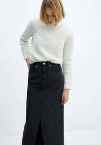 Mango Maxikjol - black denim