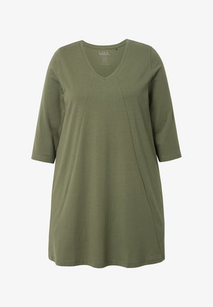 Ulla Popken, V-NECK - Maglietta a manica lunga - loden green