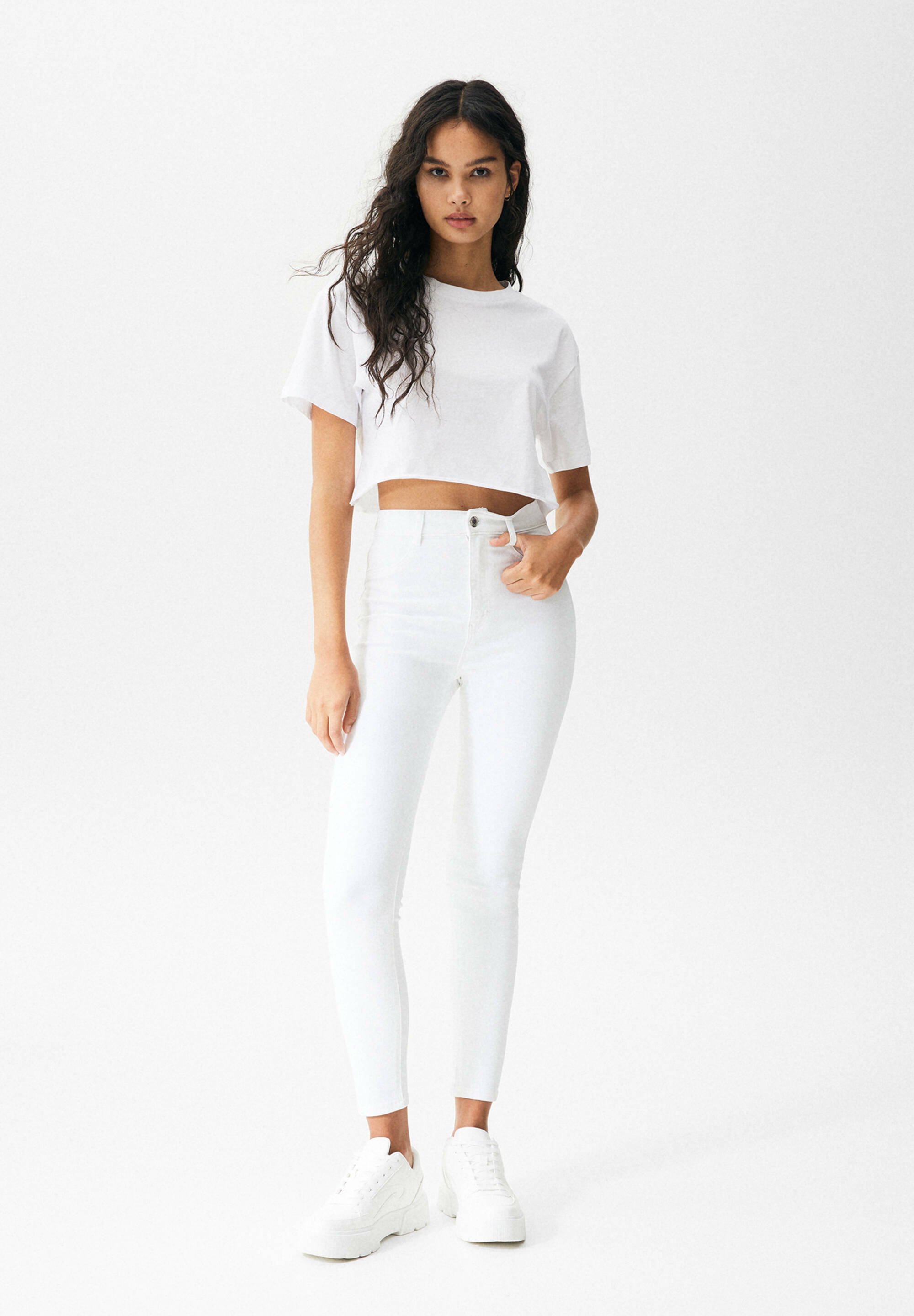 PULL\u0026BEAR HIGH WAIST - Jeans Skinny Fit 