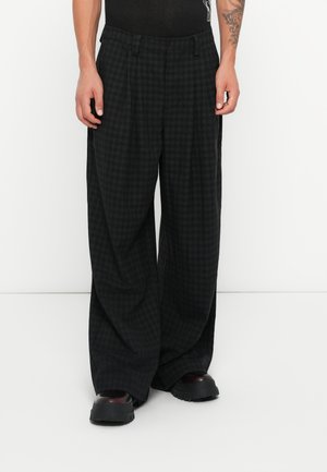 GINGHAM GOLIATH PANT - Bukse - black