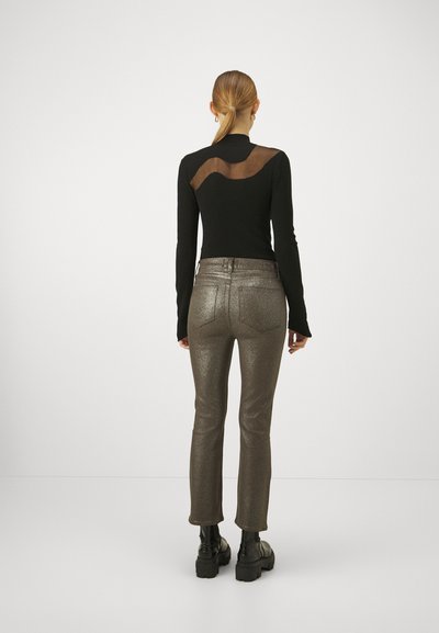 Paige CLAUDINE - Παντελόνι - dark taupe/silver