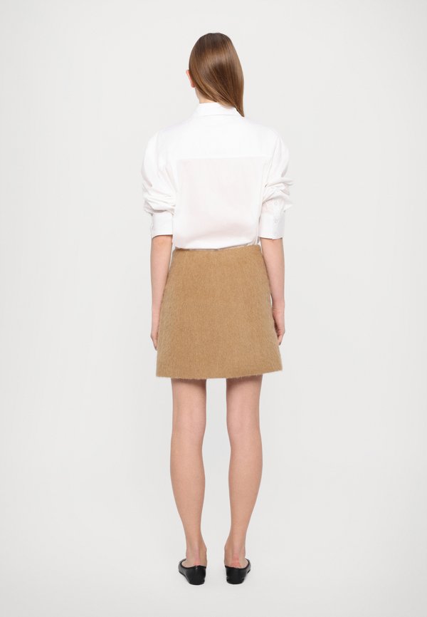 Mini skirt - dark beige4