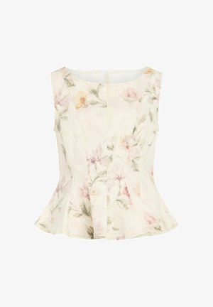 VILA, SLEEVELESS TOP VICHIA ROUND NECK - Débardeur - birch