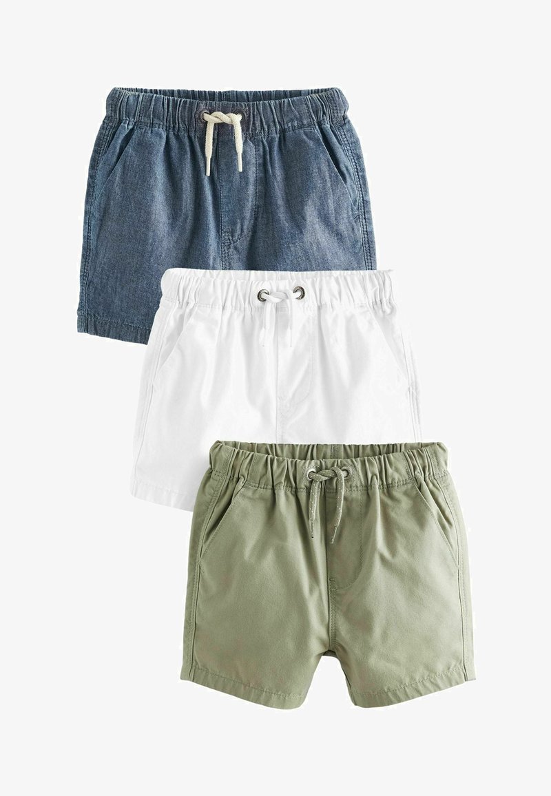 Next 3 PACK - REGULAR FIT - Short - sage chambray white