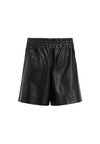 ARLA SHORT - Leather trousers - black