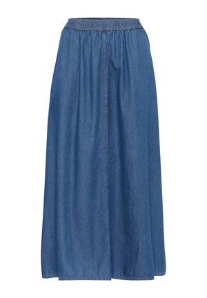 Kaffe LUISE  - Maxi skirt - dark blue chambray