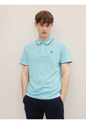 MIT PIQUÉ STRUKTUR - Polo shirt - mintcurdstreakytwotone