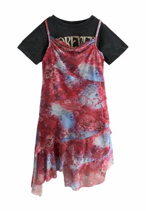 SET - Vapaa-ajan mekko - red  blue floral print