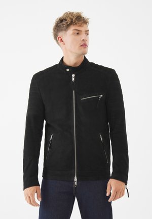 CLAYTON RACER - Lederjacke - schwarz