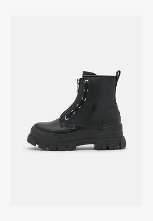 ASPHA ZIP - Kotníkové boty na platformě - black
