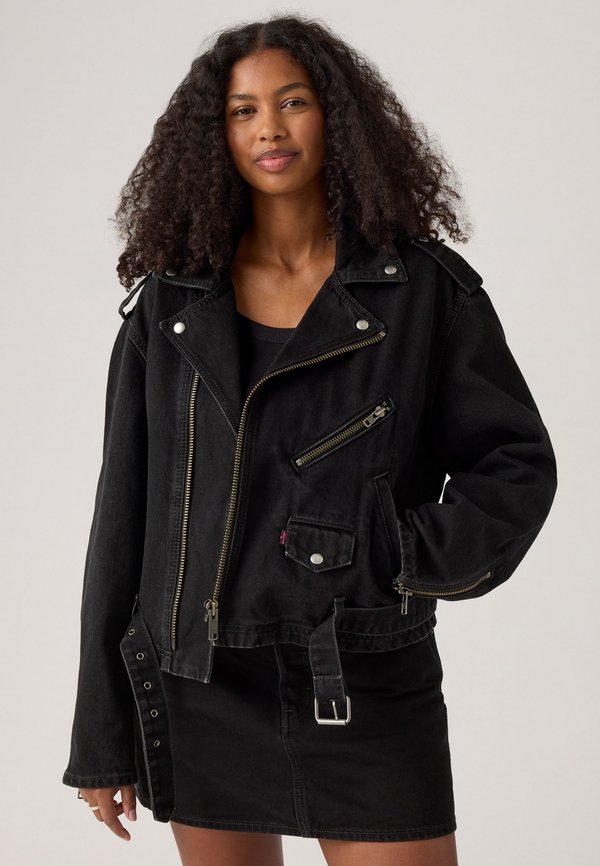 PRIDE DENIM MOTO JACKET UNISEX - Denim jacket - bike night2