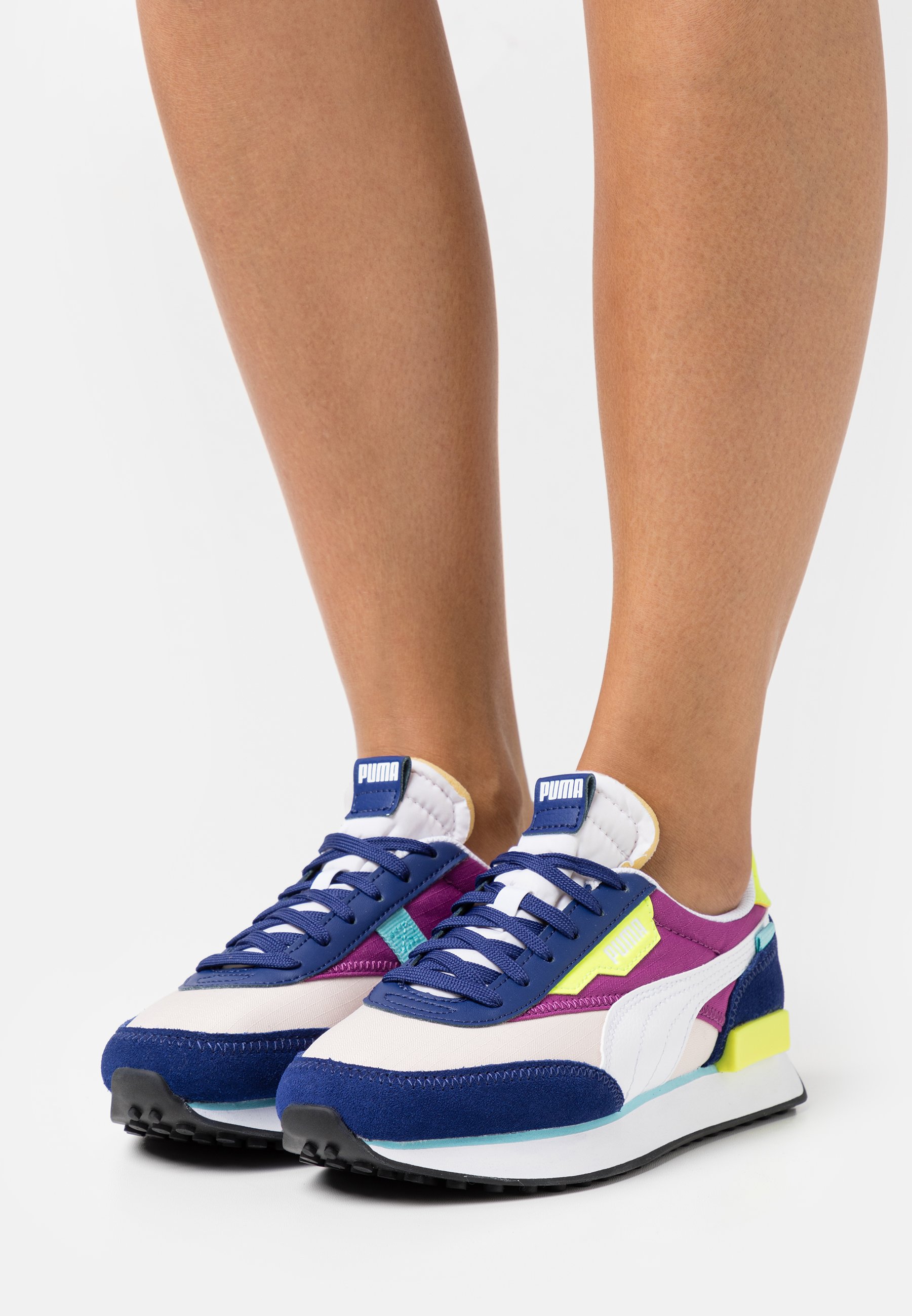 Puma Future Rider Play On Baskets Basses Elektro Blue White Bleu Marine Zalando Be