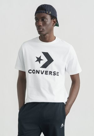 STANDARD FIT CENTER FRONT LARGE LOGO STAR TEE - T-shirt imprimé - white
