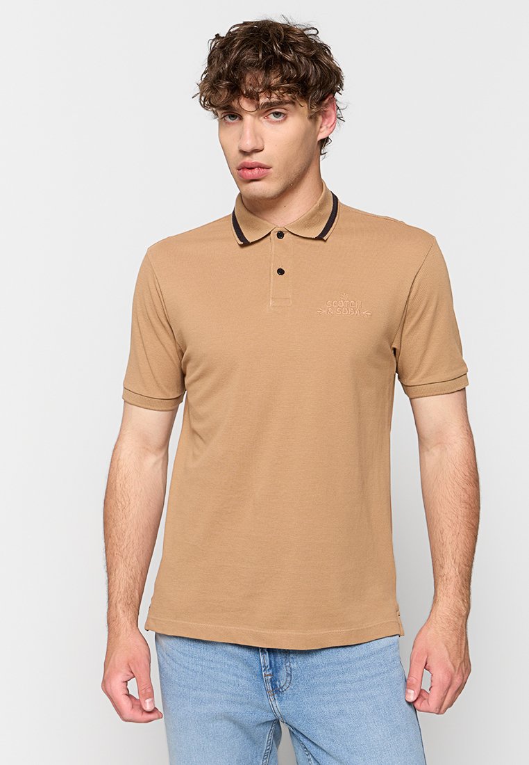 Scotch & Soda Poloshirt lichtbruin Scotch & Soda Poloshirt lichtbruin