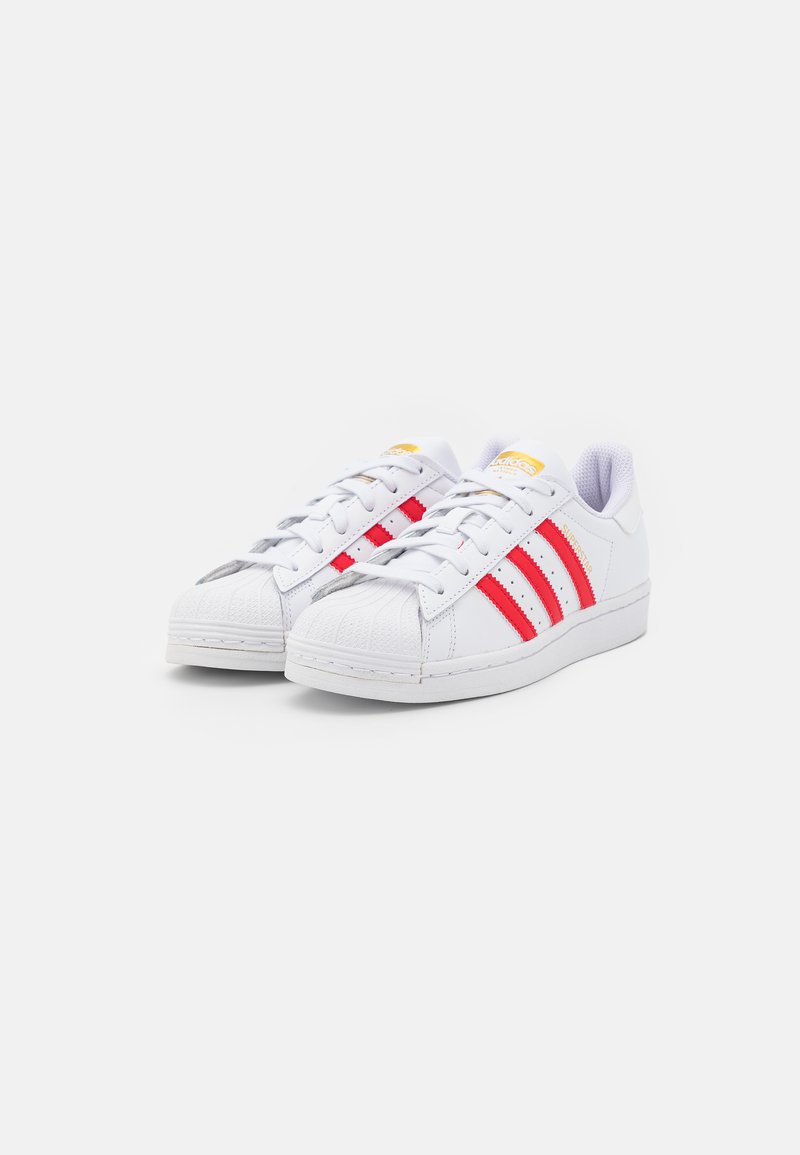 adidas Originals SUPERSTAR - Sneakers laag - footwear white/better  scarlet/gold metallic/wit - Zalando.nl