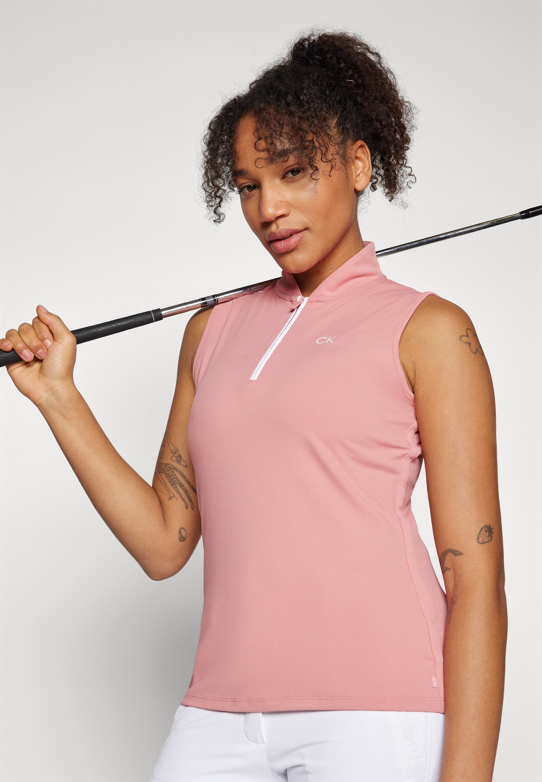 売れ筋商品|||カルバンクラインゴルフ Tシャツ レディース トップス TATTLER - Print T-shirt - powder pink Calvin Klein Golf TATTLER - T-Shirt print - powder pink/pink