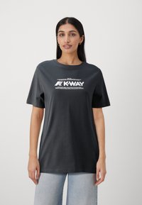K-Way ODOM TYPO UNISEX - Triko s potiskem - black pure