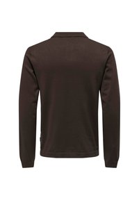 Only & Sons WYLER LIFE REG 14 LS NOOS - Polo shirt - braun