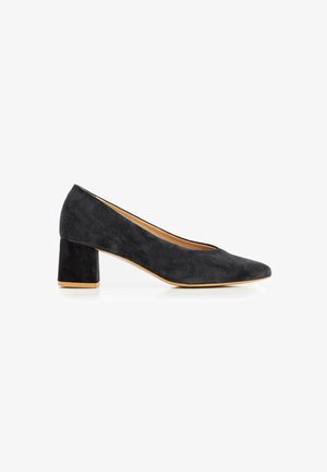 WITTCHEN, WOMEN’S CUT-OUT COURT SHOES WITH BLOCK HEEL - Tacones - dark blue