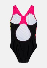 Speedo GIRLS DIGITAL PLACEMENT SPLASHBACK - Maillot de bain - black/lemon drizzle/flare pink/harlequin green