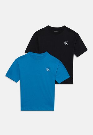 Calvin Klein Jeans KIDS' 2 PACK T-SHIRTS - T-shirt basique - black/vallarta blue
