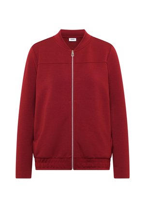 Cecil, LONG-SLEEVED JACKET WITH STAND-UP COLLAR IN A PLAIN COLOUR - Sweat zippé - russet red