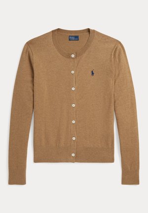 Polo Ralph Lauren COTTON CREWNECK CARDIGAN - Kardigan - collection camel melange