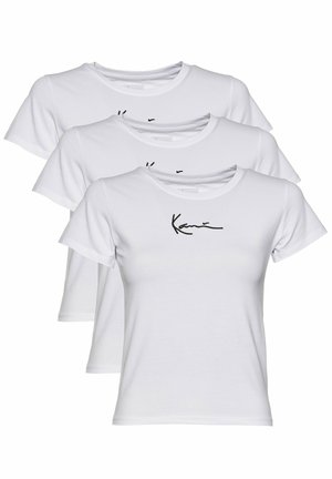 SMALL SIGNATURE PACK ESSENTIAL TIGHT - Apdrukāts T-krekls - white