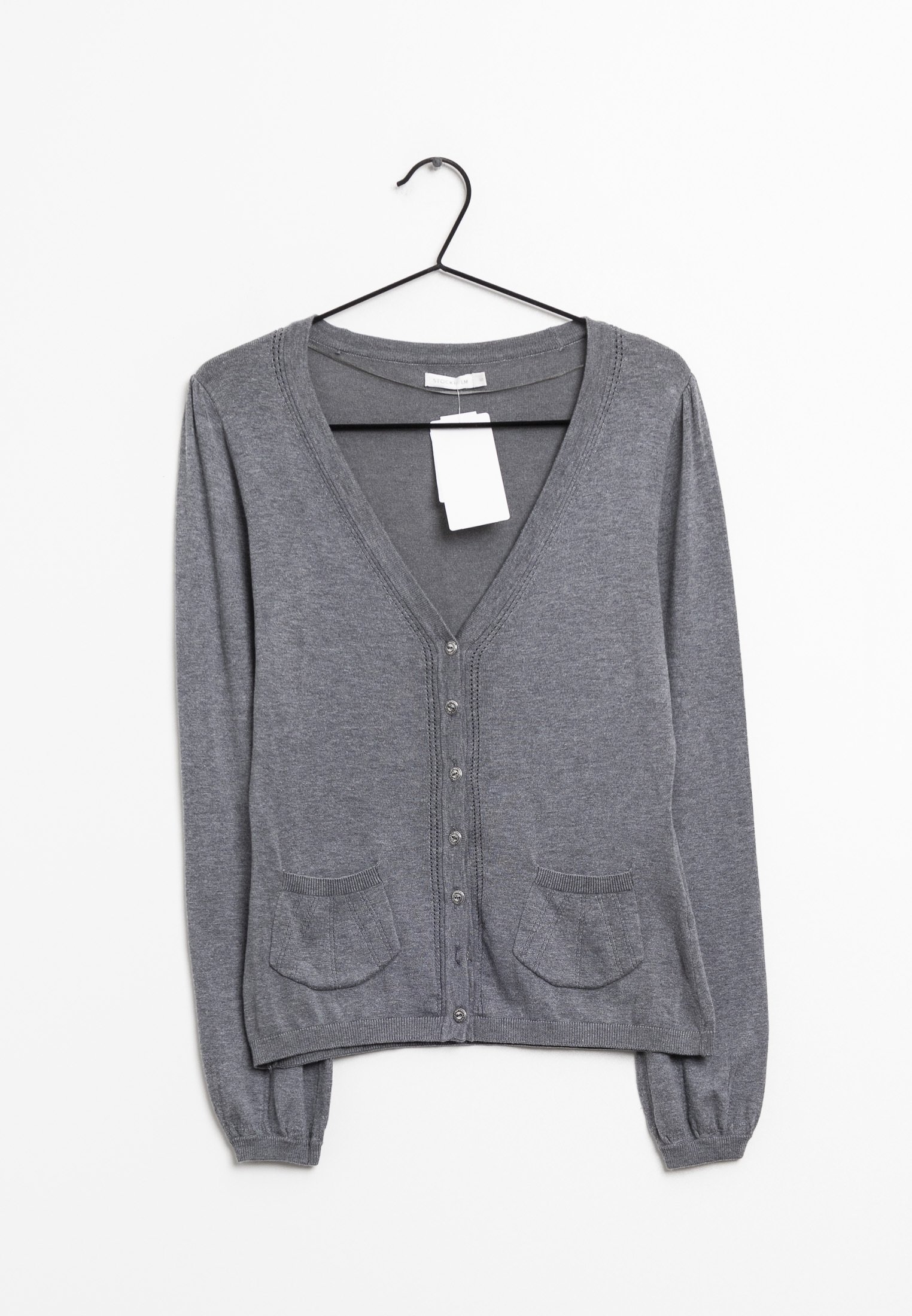 Grau Strickweste Kurzarm Cardigan Strickjacke Grau Zalando Zalando