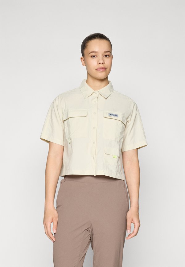 PFG OPEN WATER™ SHORT SLEEVE SHIRT - Button-down blouse - stone