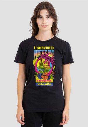 ONE PIECE I SURVIVED PARTY S BAR - Print T-shirt - black
