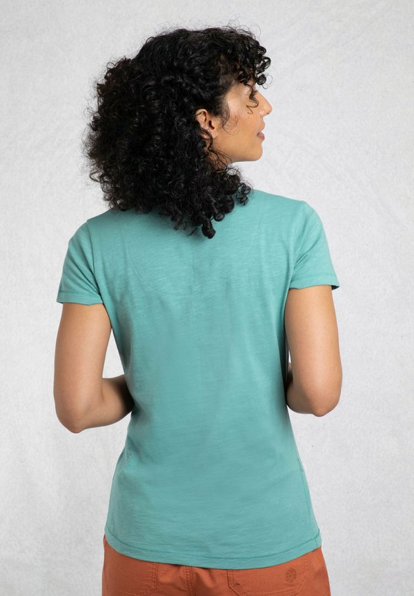 BOTANIC V-NECK FRONT - Print T-shirt - viridis