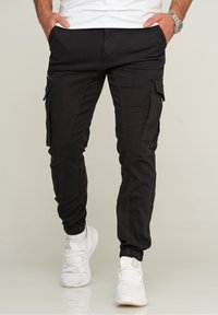 Jack & Jones - OLLIE - Cargo trousers - black Thumbnail Image 1