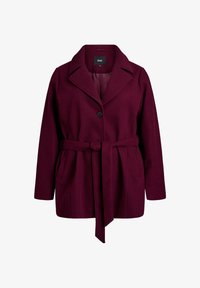 Zizzi MIT GÜRTEL Krátký kabát fig/bordeaux