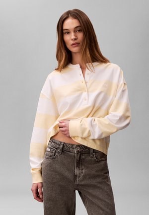 VARSITY STRIPE HENLEY  - Longsleeve - snow white stripe