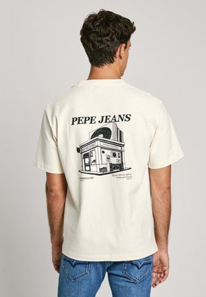 DATLON TEE - T-shirt imprimé - antique white