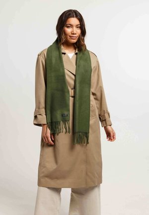FRAAS, CASHMINK®-SCHAL MIT FRANSEN - MADE IN GERMANY - Écharpe - safari green