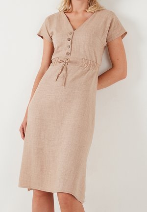 Robe chemise - beige