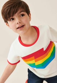 Little Bird SHORT SLEEVE RAGLAN COLOURFUL - REGULAR FIT - T-shirts print - red ecru stripe