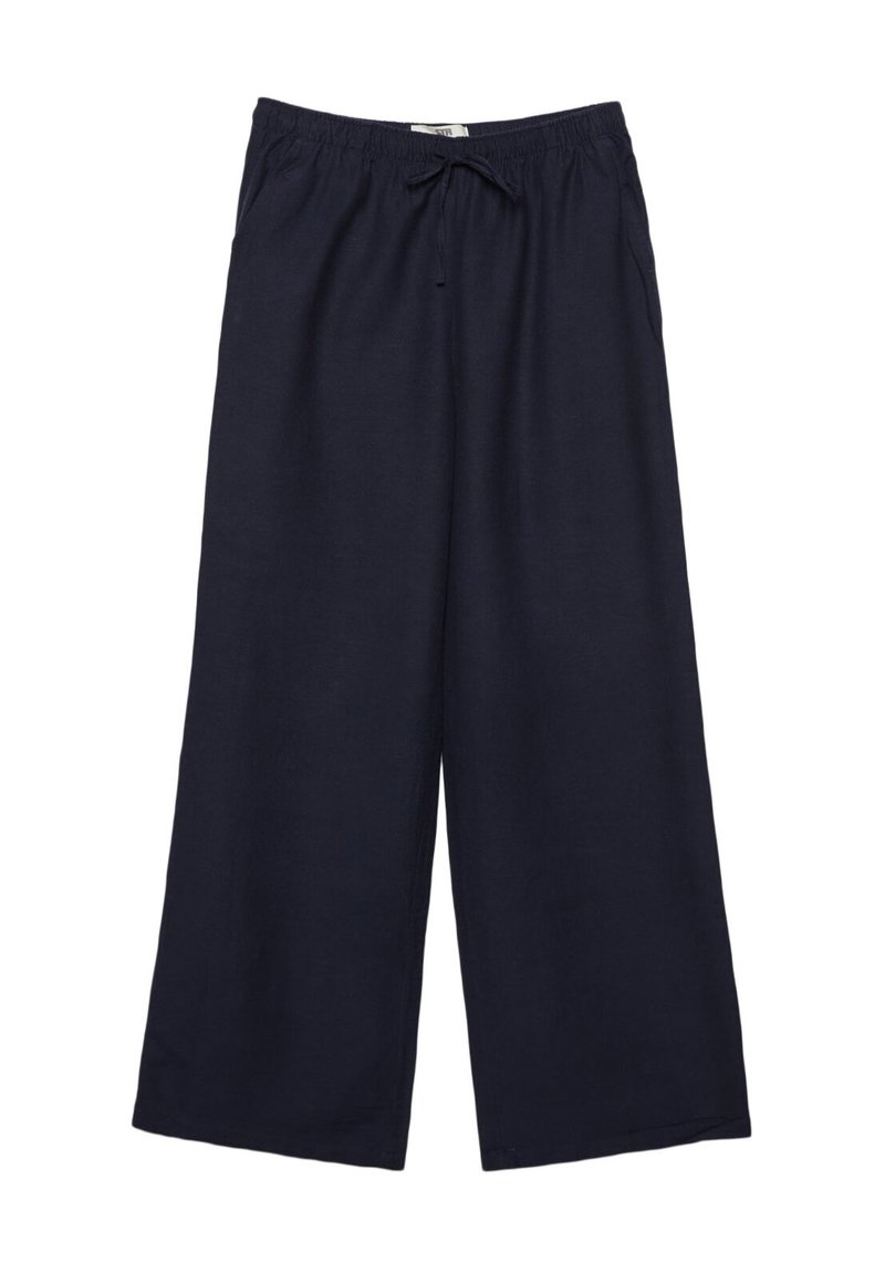Stradivarius Broek donkerblauw