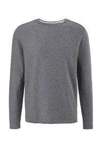 s.Oliver MIT ROLLSAUMBLENDE - Strickpullover - grau