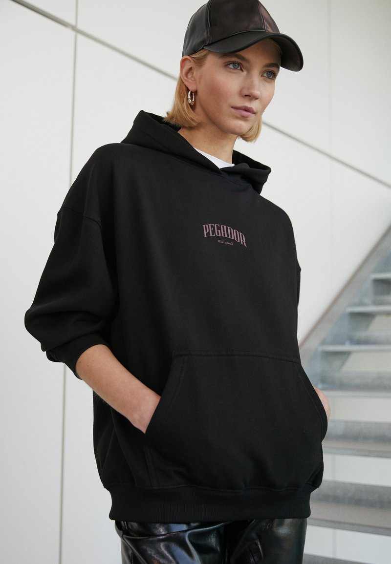 Pegador - THERESE OVERSIZED HOODIE  - Mikina s kapucí - black, Zvětšit