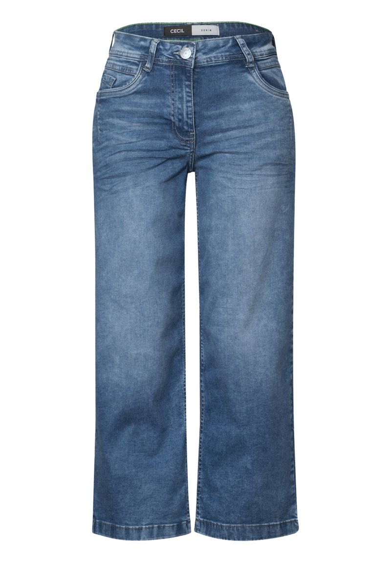 【U LAN】(UNISEX) Wave Slit Wide Denim Street One - Wide leg/jasnoniebieski denim - Zalando.pl