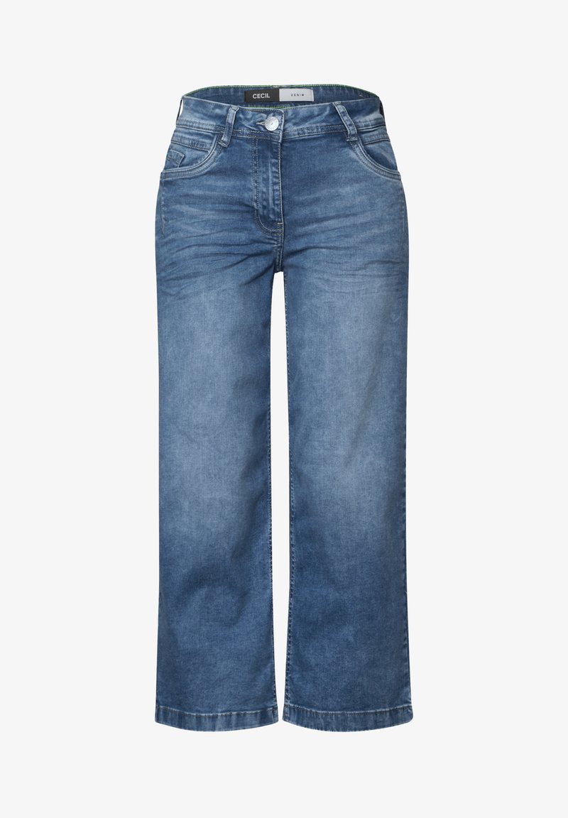 【U LAN】(UNISEX) Wave Slit Wide Denim Street One - Wide leg/jasnoniebieski denim - Zalando.pl