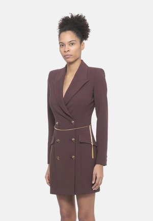 CREPE - Abito a camicia - bordeaux